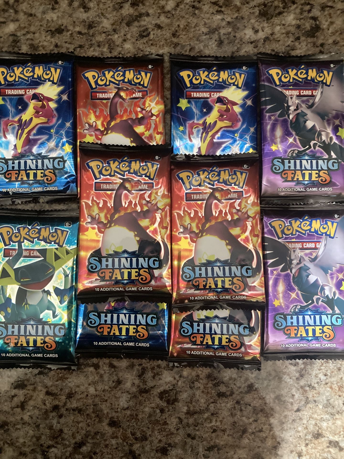 Pokemon Shining Fates Booster Packs - 10 Packs - Brand New