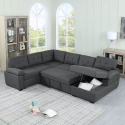 Sleeper Pull Out Sofa Bed Sectional Couch