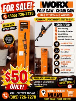 Worx Pole Saw - Chain Saw