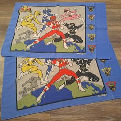 1994 Mighty Morphins Power Rangers Pillow Cases 