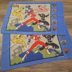 1994 Mighty Morphins Power Rangers Pillow Cases 