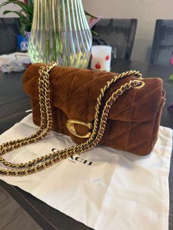 Coach Quilted Suede Tabby Shoulder Bag