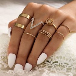 Gold Plated Rings Set