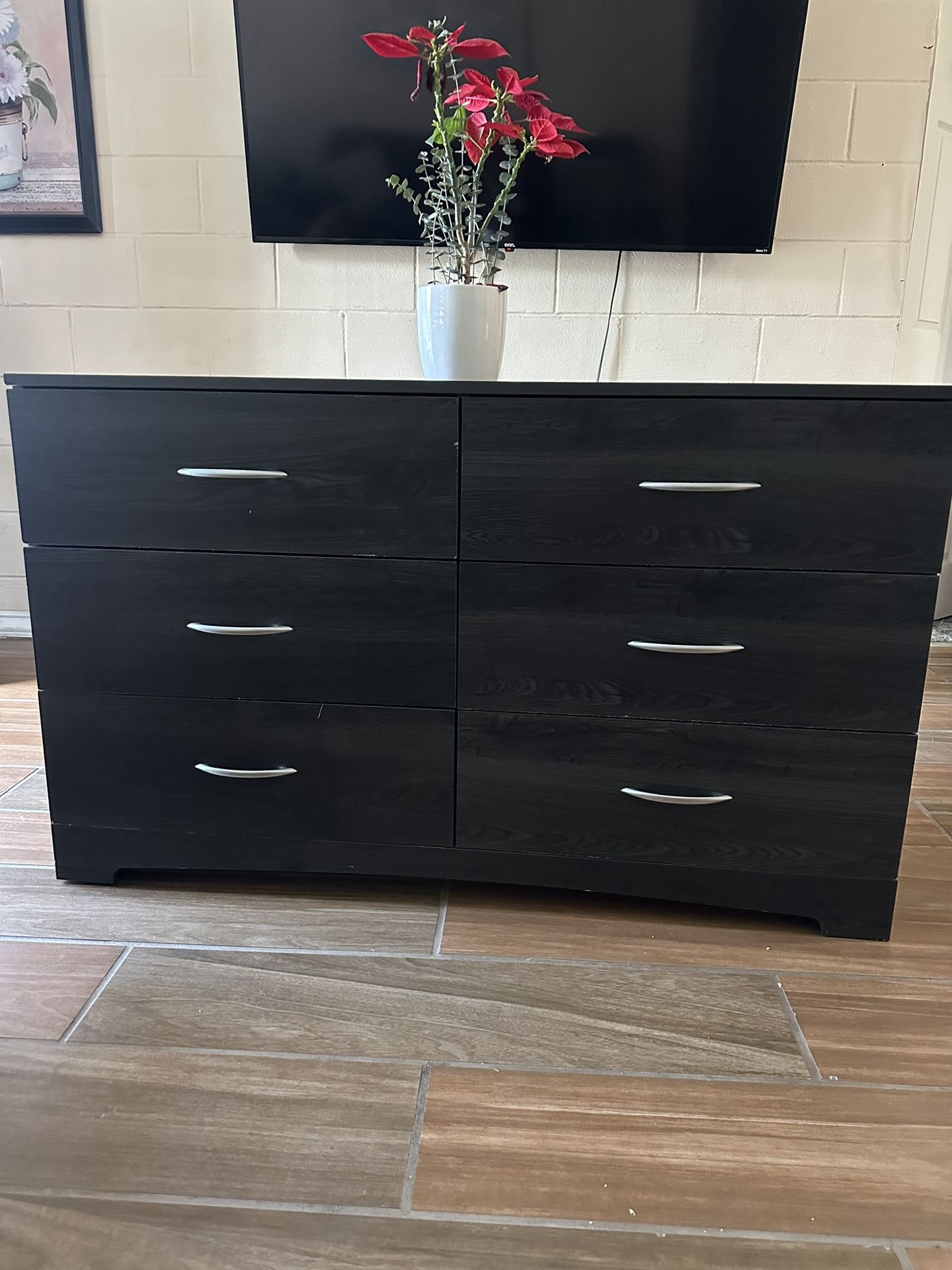 Dark Grey 6 Drawer Dresser