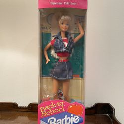 "BACK-TO-SCHOOL BARBIE" Doll . Special Edition 1996  Mattel  NIB. Very neat vintage 90’s Barbie and will sell fast! Ships out ASAP! Thanks for looking