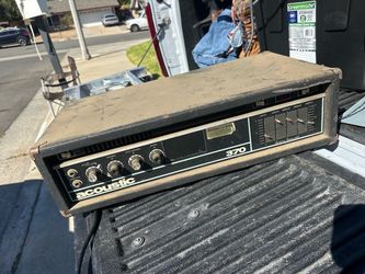 vintage Acoustic 370 solid-state bass amplifier head from the 1970s made by Acoustic Control Corporation Bass