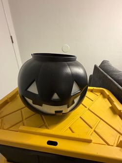 Black Jack-o'-Lantern Halloween Candy Bowl