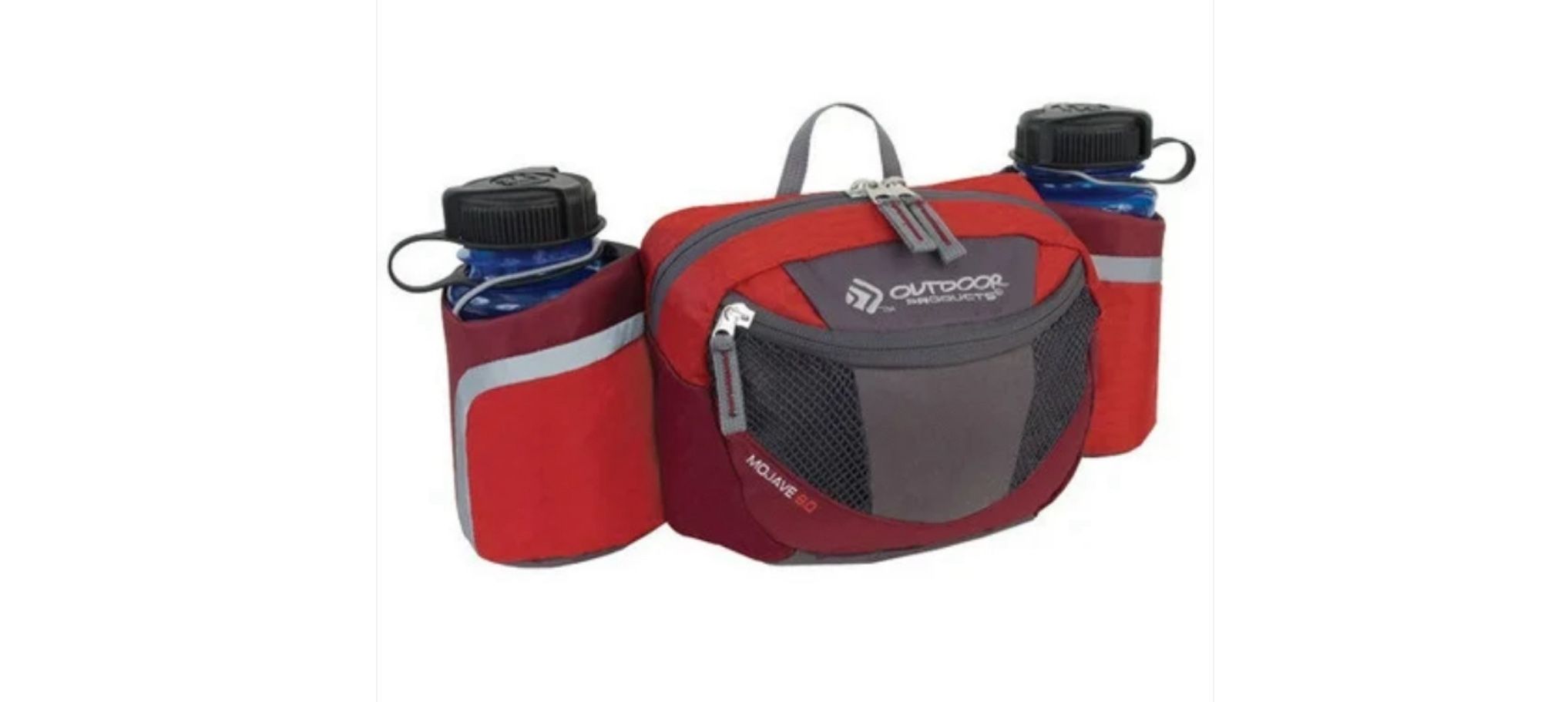 Outdoor Products Mojave 8.0 Red & Gray Fanny pack Hiking hip dual bottle holder