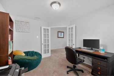 Black Executive Desk with Drawers + Office Chair