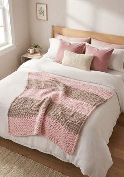 Hand knit blanket