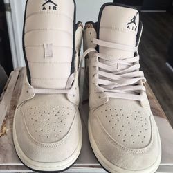 Jordan Air Jordan 1 Mid Elephant Print Beige Brown Men's Mid Top Sneaker