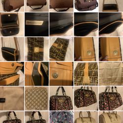 Pieces  Vintage Purses & Wallets Reseller Bundle Louis Vuitton FENDI Coach Bally Many Others 