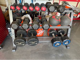 Dumbbells with rack