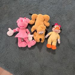 3 PLUSH DOFT DISNEY CHARACTERS  SEE DESCRIPTION 