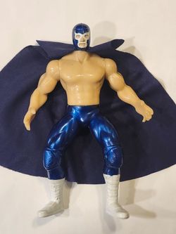 MEXICAN LUCHADOR. MEXICAN BOOTLEG. LUCHA LIBRE LEGENDS. BLUE DEMON 7 " ACTION FIGURE . $20.