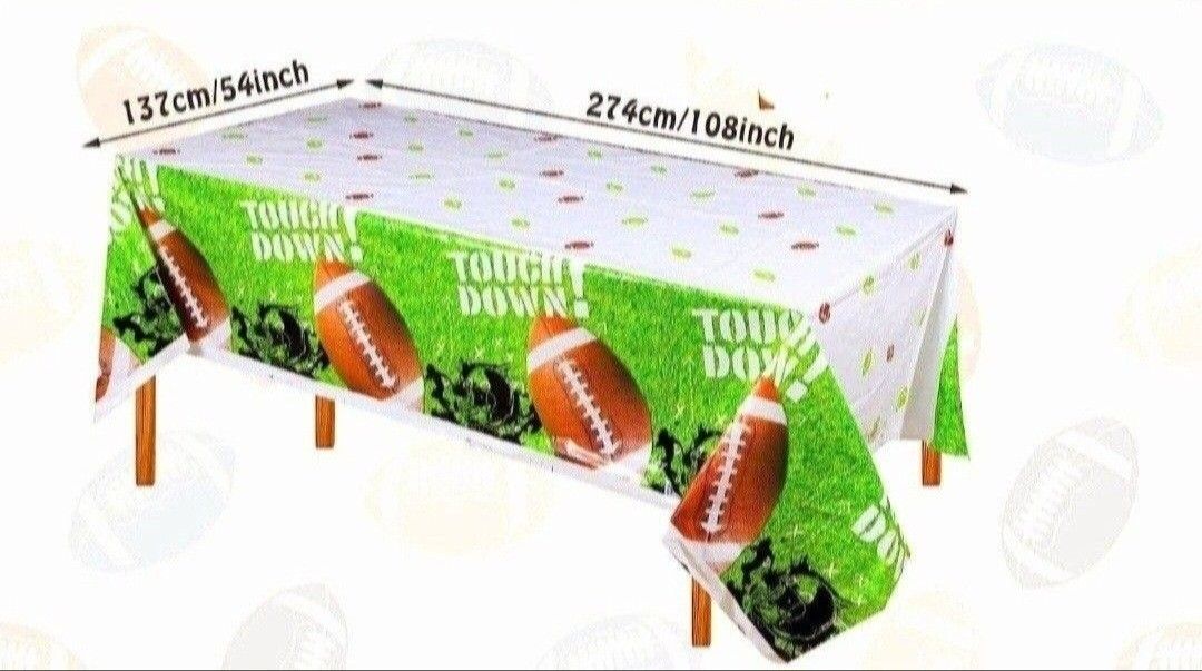 Football Theme Table Cover Disposable Rectangular