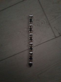 Carbon fiber diamond bracelet