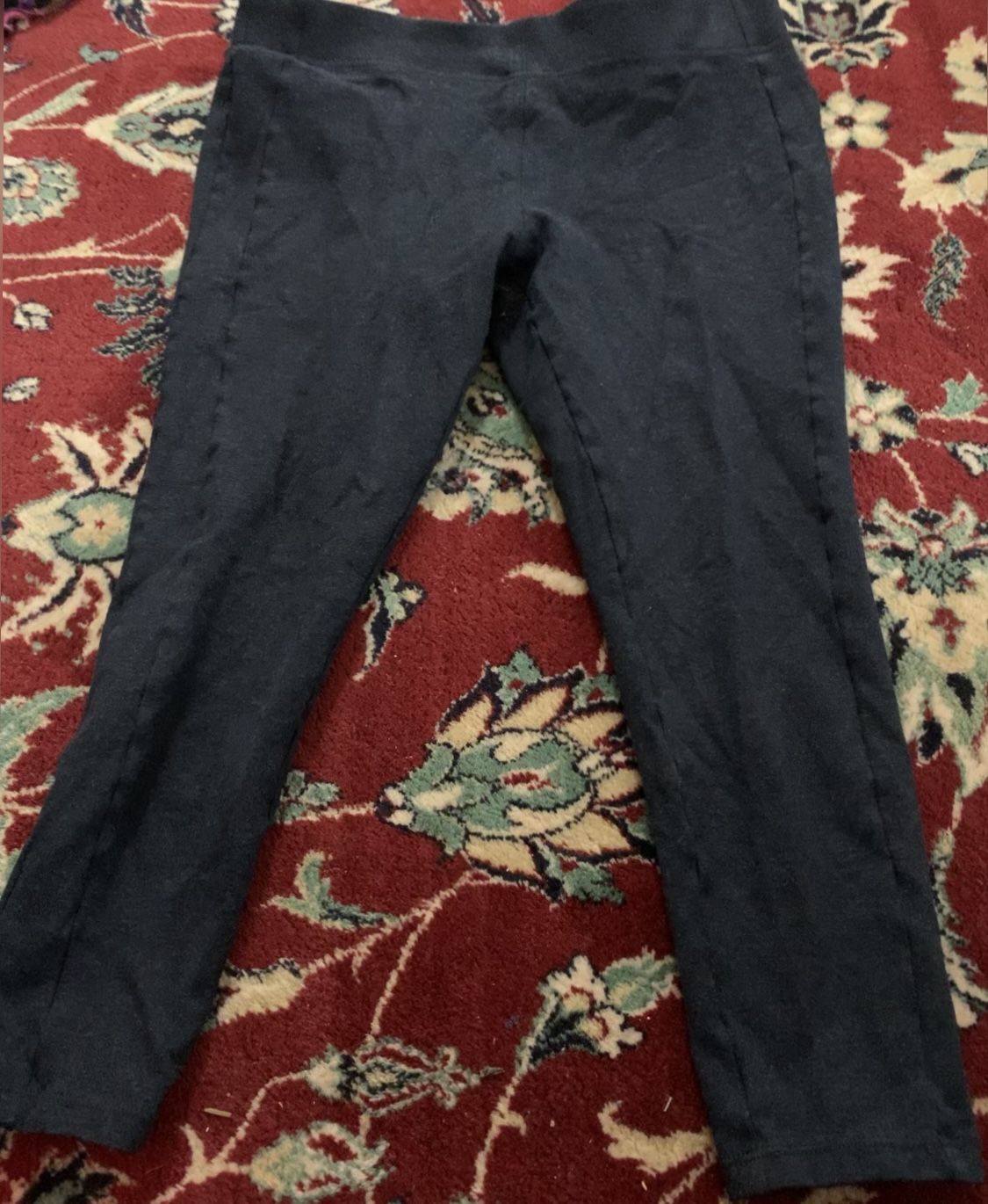 Ann Taylor LOFT Petites Legging Pants LP Navy Rayon Blend Stretch Pull-On