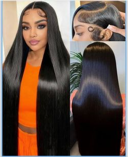 🔥Brand new 🔥 22 Inch Straight Wigs Human Hair 13x6 Real frontal Wig 200 Density HD Transparent Lace Front Wigs Human Hair Pre Plucked Can Last 6-9 M