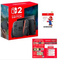 Nintendo Switch 2 + NSO + Memory Card Bundle. Brand new in sealed box. 2 available