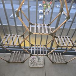 Wicker Octogon plant stand