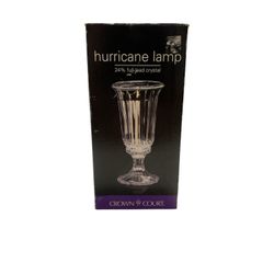 Crown Court Hurricane Lamp 24% Full-Lead Crystal Candle Glass Odyssey Collection