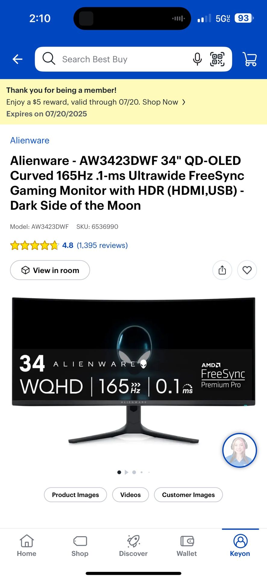 OLED Ultrawide Alienware monitor