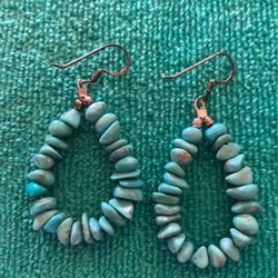 Turquoise And Silver Earrings