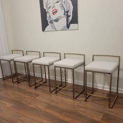 Modern Counter High Stools-5 Piece 