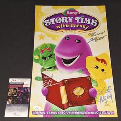 🔥 Barney and Friends autographed 11x17 JSA COA 🔥