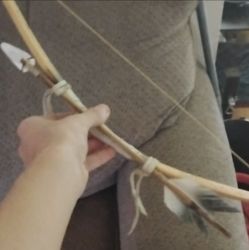 Decorative collective native American bows with arrows