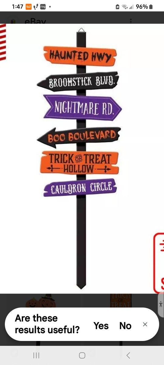 Halloween Directional Yard Garden Stake