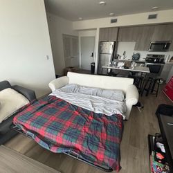 (READ DESCRIPTION) Couch With All Cushions AND pullout Bed