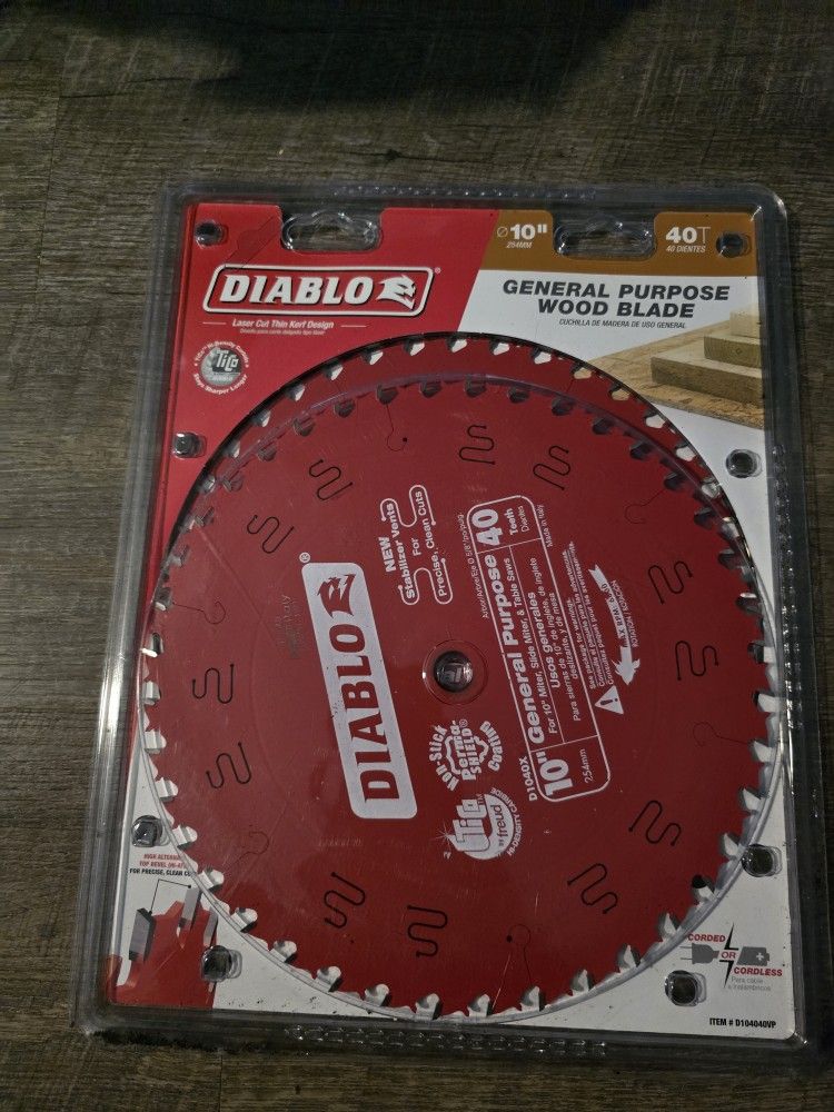 New. Diablo 10 in. x 40-Tooth General Purpose Circular Saw Blade Value Pack (2-Pack)