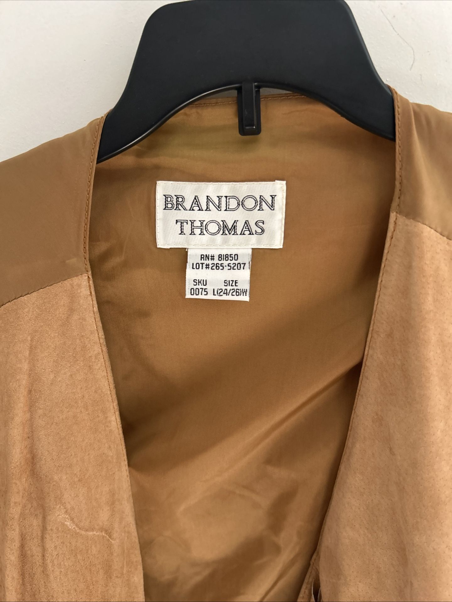 Women’s Vest Leather Fringe Best Vintage Xl