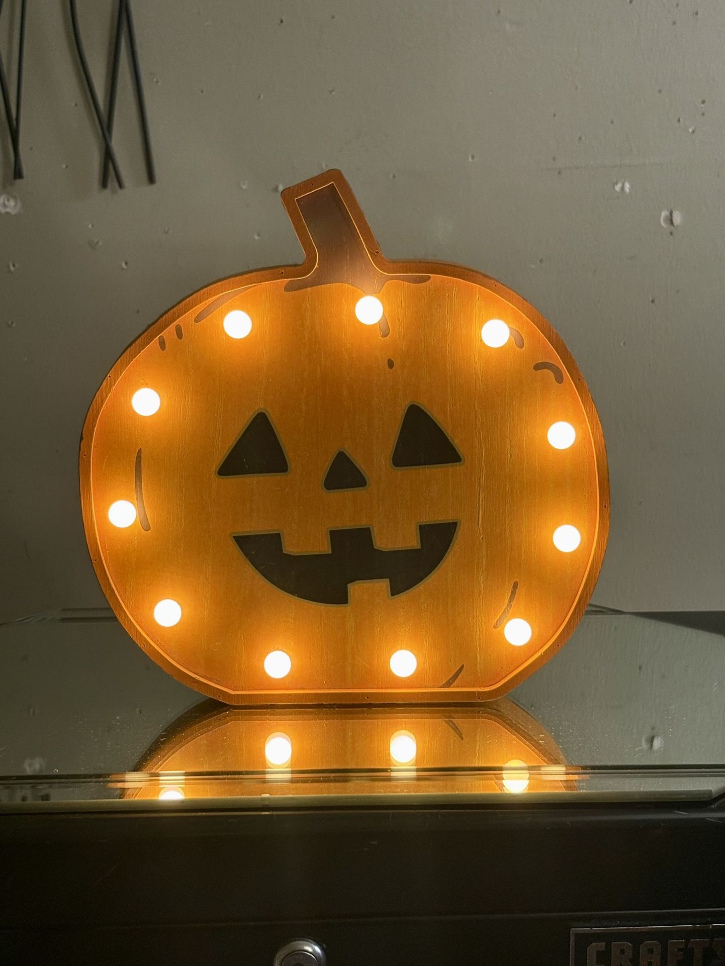 Adorable Lighted Pumpkin Marquee! 10” NEW