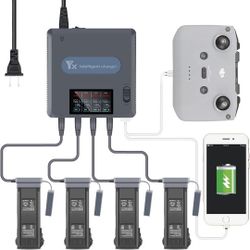 DJI Mavic 3 Hanatora LCD Parallel Charger with Storage Charge Cine/Classic/Pro/Enterprise Battery,Display Rapid Multi Charging Hub Drone Accessories