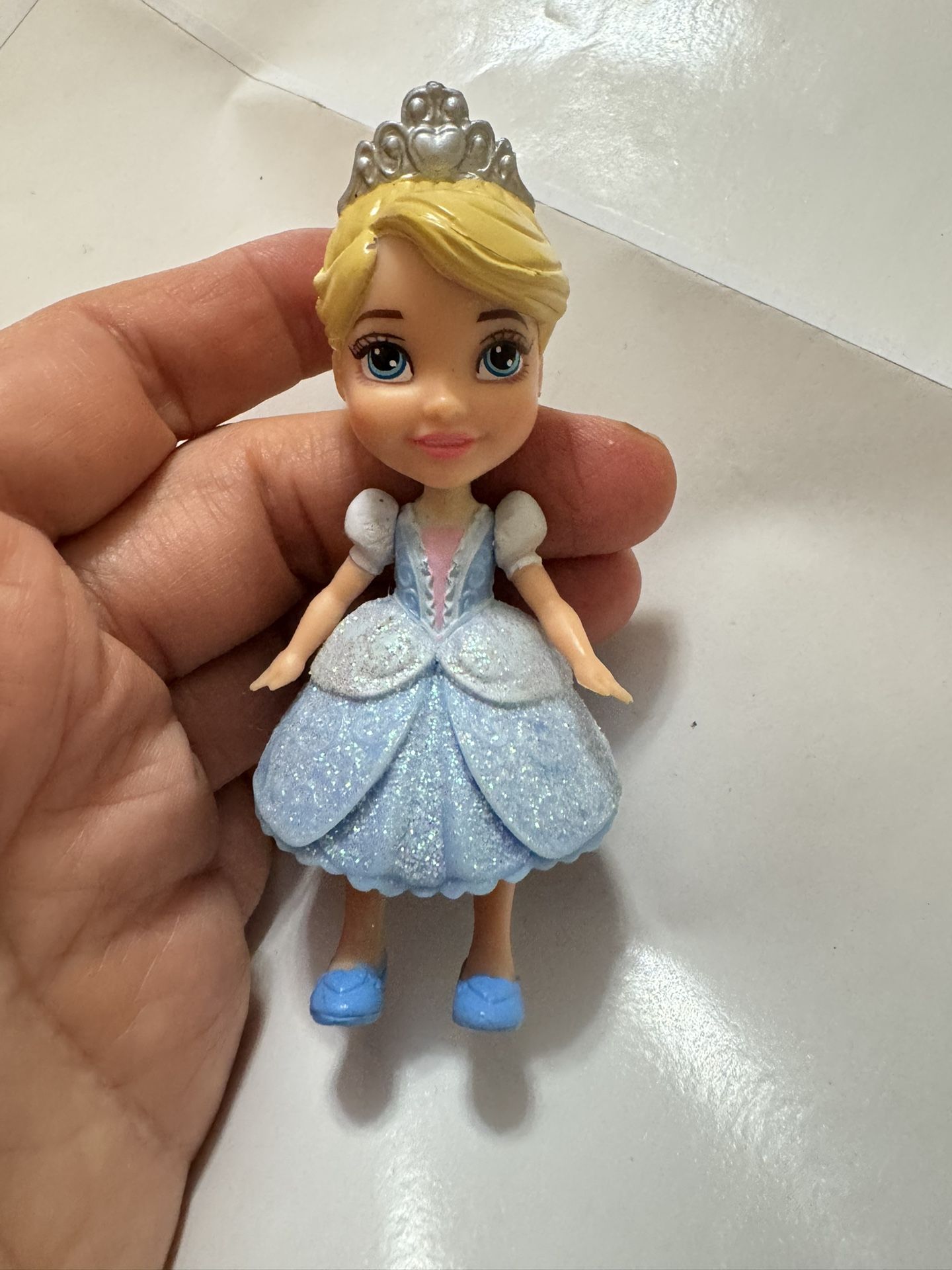 DISNEY Princess Mini Toddler Doll 3" Cinderella Glitter Dress Disney