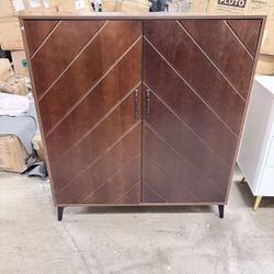 Famapy Wooden Storage Cabinet Accent Cabinet with Doors - Modern Sideboard for Living Room Display & Organization