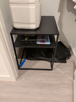 Black metal table