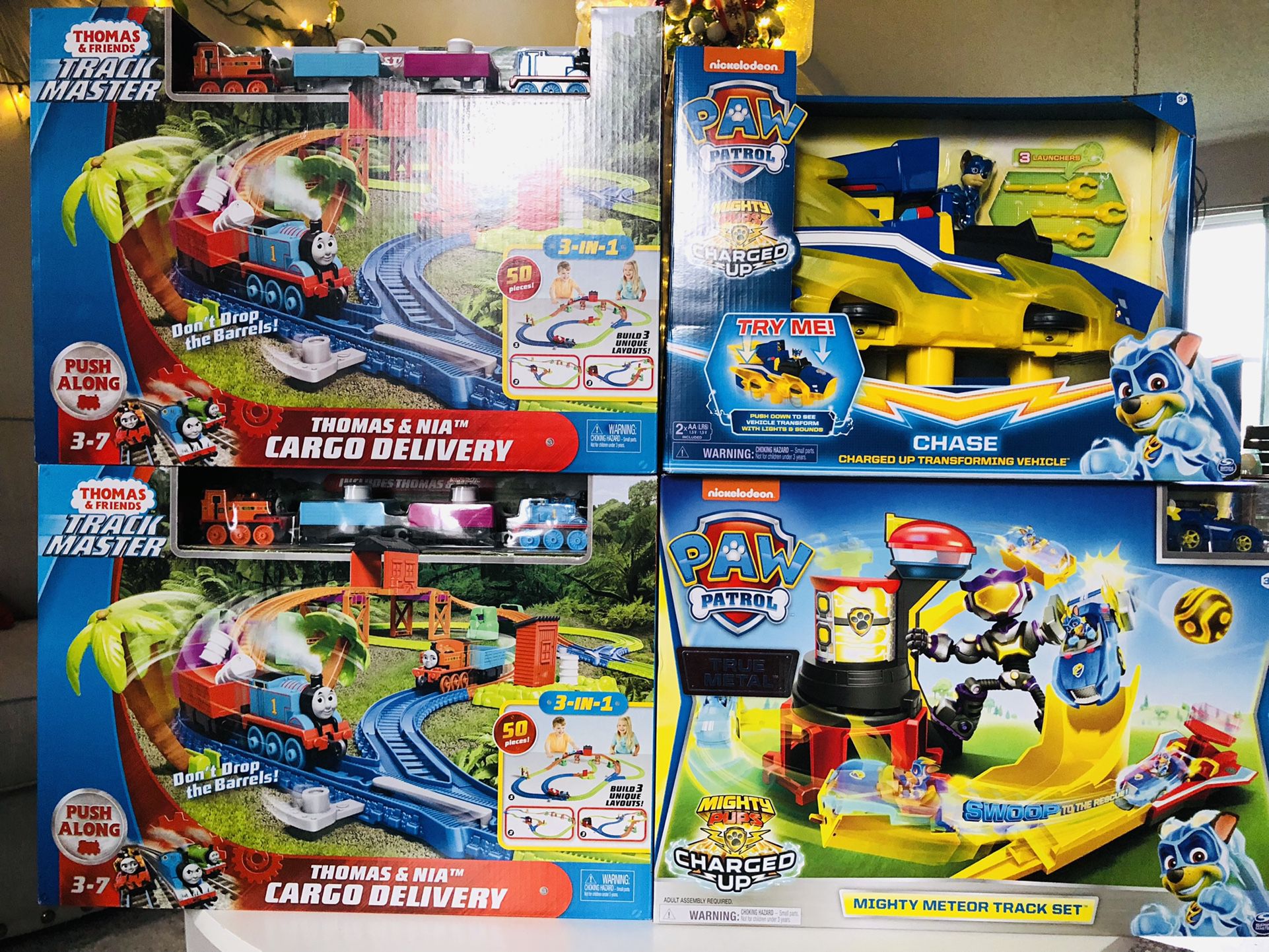 $110 For All 2 Sets Of Thomas  And Friend  Track master  And 2 Sets Of Paw Patrol It’s All Brand New And Pick Up Gahanna
