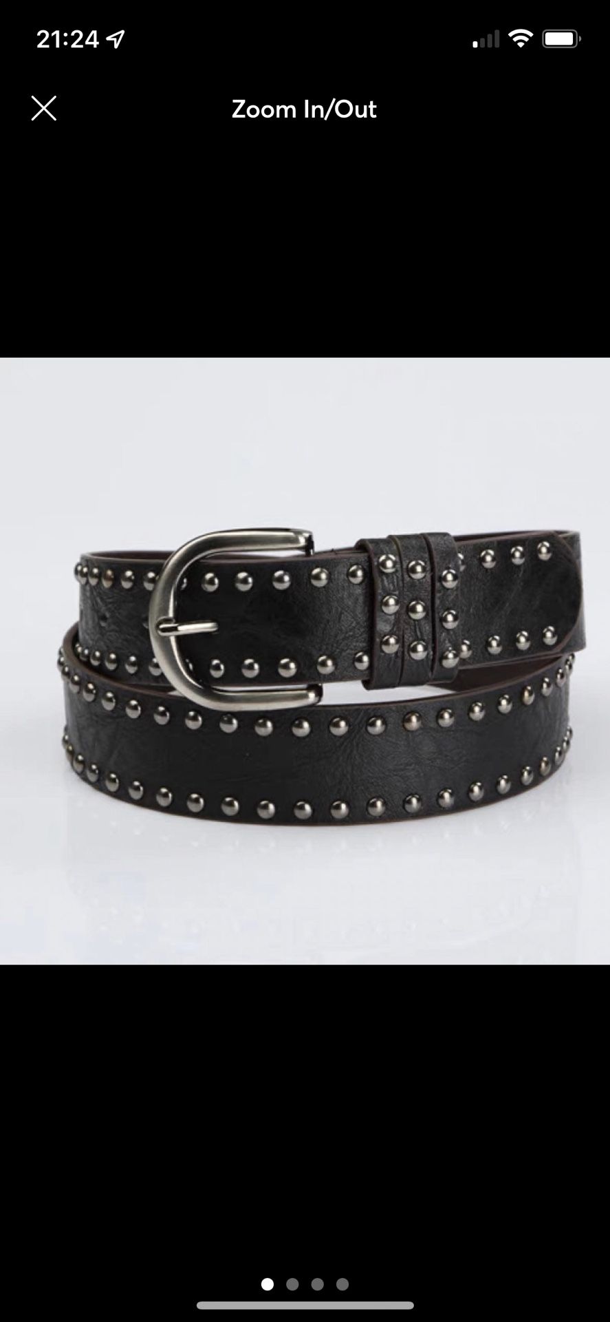 Garment Rivet Women Belt Punk Rock Style PU Leather For Trad Goth Jeans Steamp P