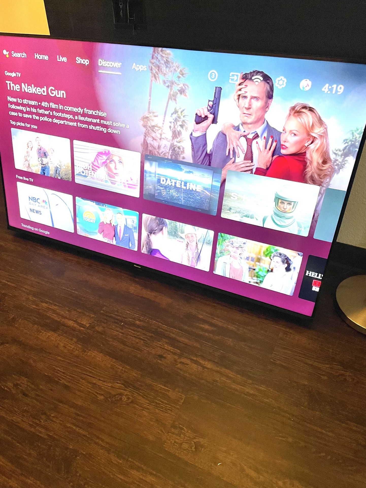 55”Hisense Android 4K 2160p UHD Smart Tv HDR