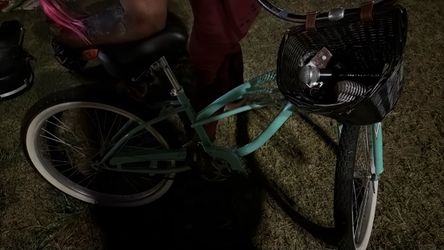 Blue neon bike beach cruiser