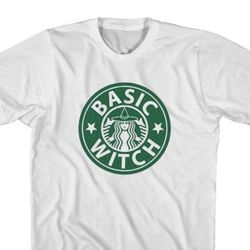 American Apparel Basic Witch Starbucks Design TShirt Size L