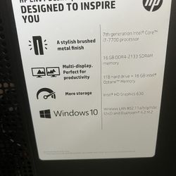 HP Desktop Computer and Printer With 2 New Inks