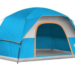 Tents for Camping 4/6 Person Tent Waterproof Windproof Double Layer Camping Tent, Easy Setup Dome Tent with Large Mesh Windows & Wider Door for Outdoo