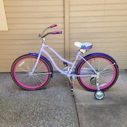 Women's Girl's Pink Purple Huffy Cranbrook Bike 24"