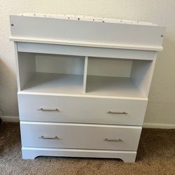 Cambiador De Bebe Con Colchon. White Baby Changing Table With Mattress Included