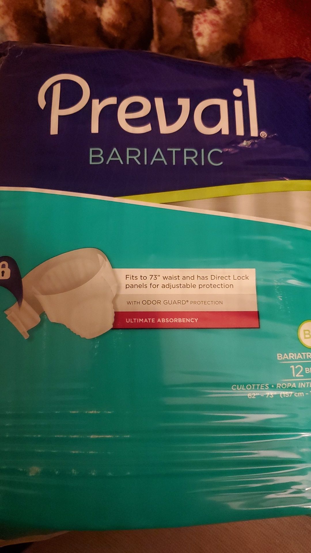 96 Adult briefs, fits to 73 inch waist